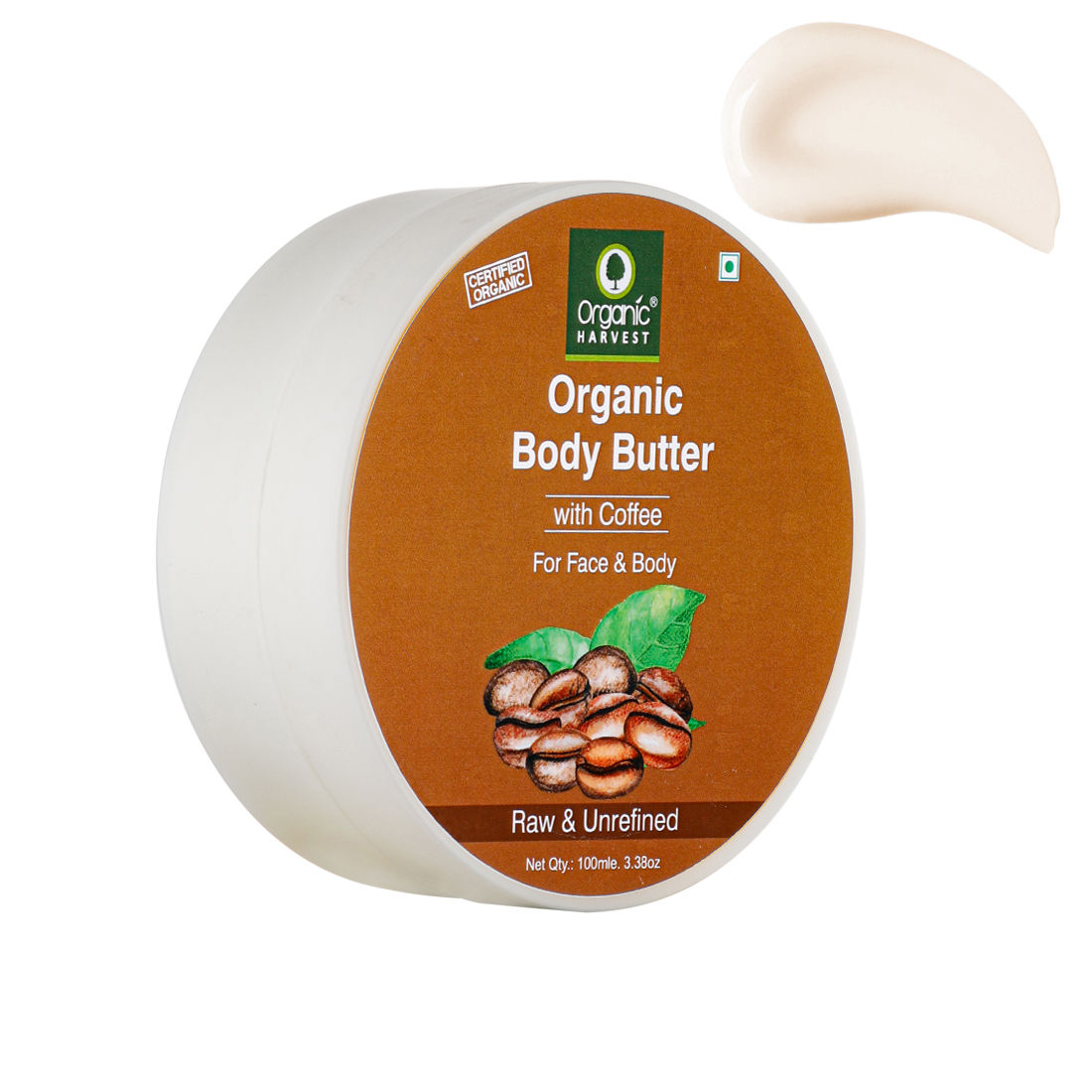 Buy Organic Harvest Coffee Body Butter Cream for Women, Deep Moisturizing Cream for Dry Face & Body Skin, Sulphates & Parabens Free, (100 g) - Purplle