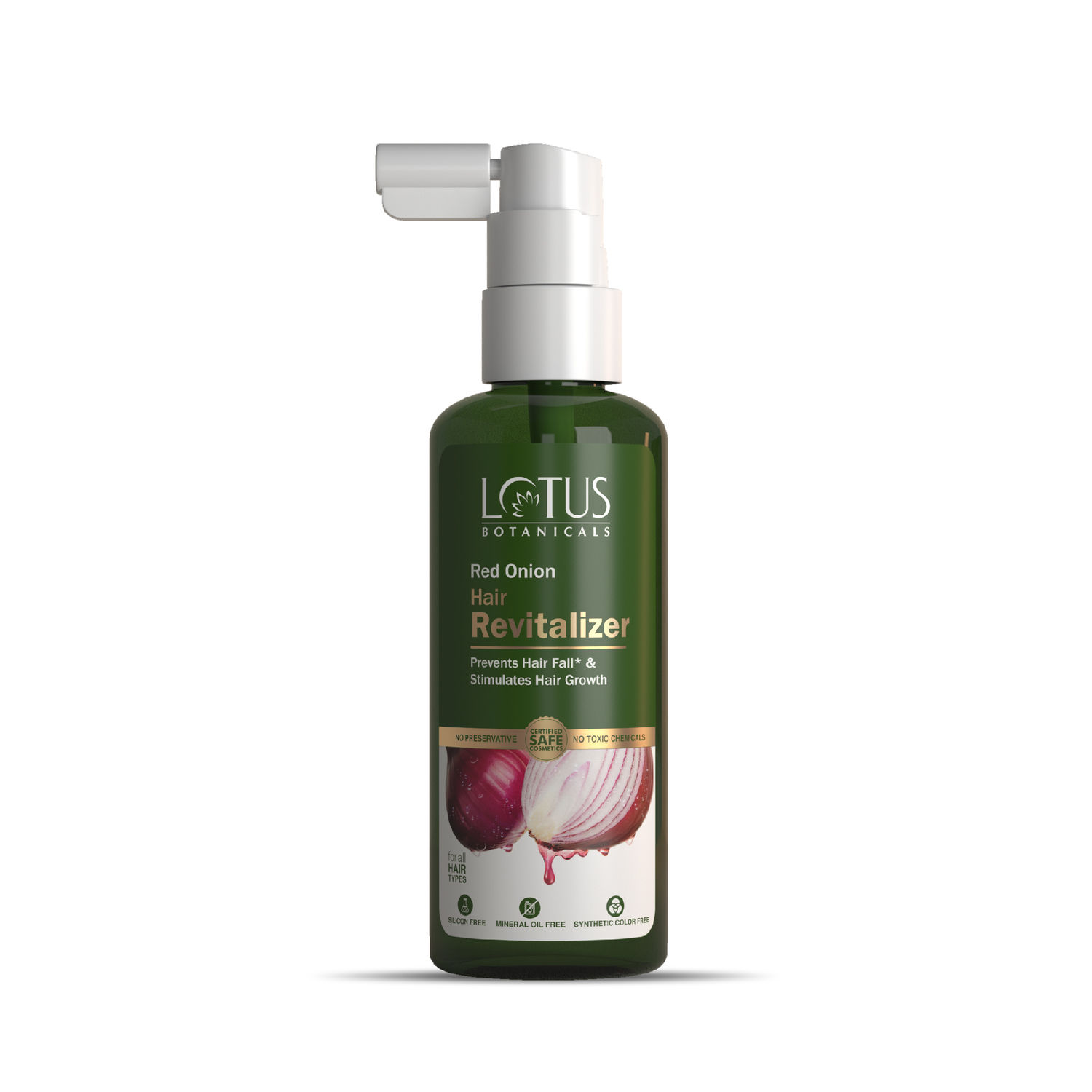 Buy Lotus Botanicals Red Onion Hair Revitalizer Serum | Volumising & Repairing | Mineral Oil, Silicon & Chemical Free | All Hair Types | 100ml - Purplle