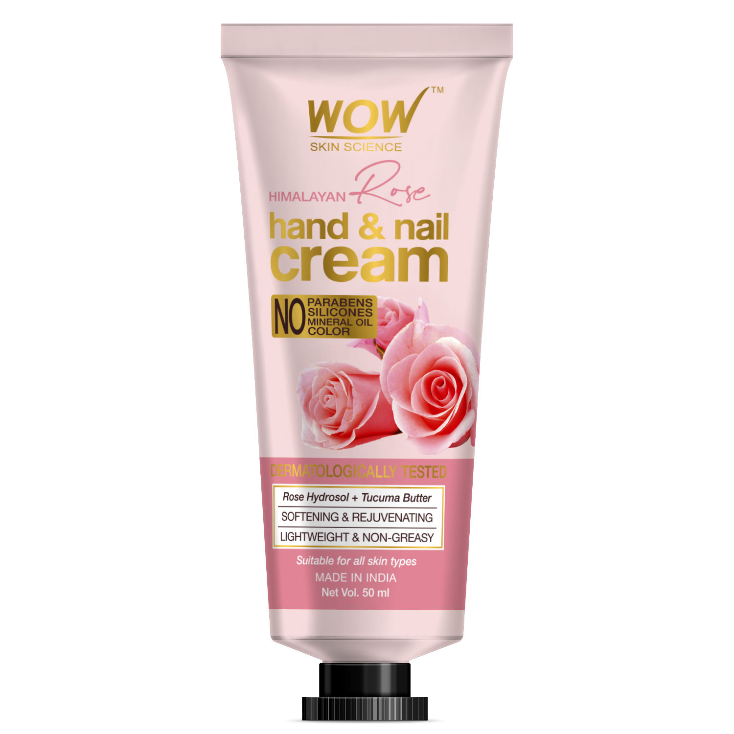 Buy WOW Skin Science Himalayan Rose Hand & Nail Cream - Softening & Rejuvenating - Lightweight & Non-Greasy - Quick Absorb - for All Skin Types - No Parabens, Silicones, Mineral Oil & Color - 50mL - Purplle