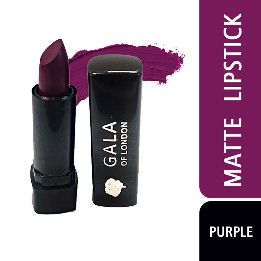 Buy Gala of London Mini Matte Lipstick - 10 Purple, 1.2gm - Purplle