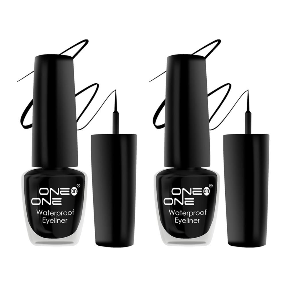 Buy ONE on ONE 24 Hrs Long Lasting & Waterproof Eyeliner, Black (5 ml * 2 = 10 ml), Pack of 2 - Purplle