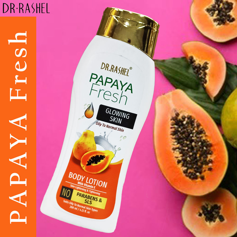 Buy Dr.Rashel Glowing Skin Papaya Body Lotion With Vitamin E (200 ml) - Purplle