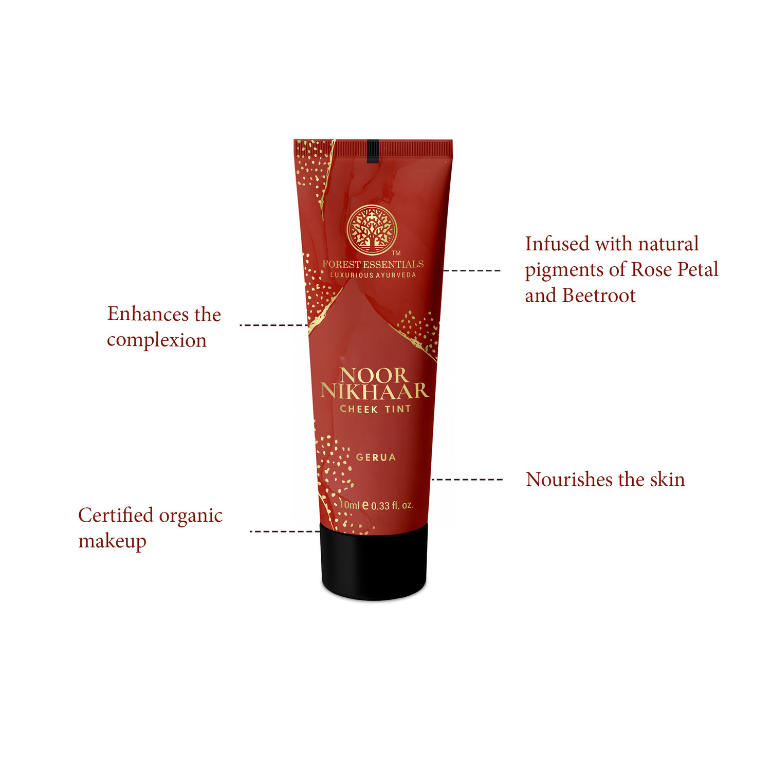 チーク Forest Essentials Noor Nikhaar Cheek Forest Essentials Noor Nikhaar Satin Cheek Tint Gulaabi