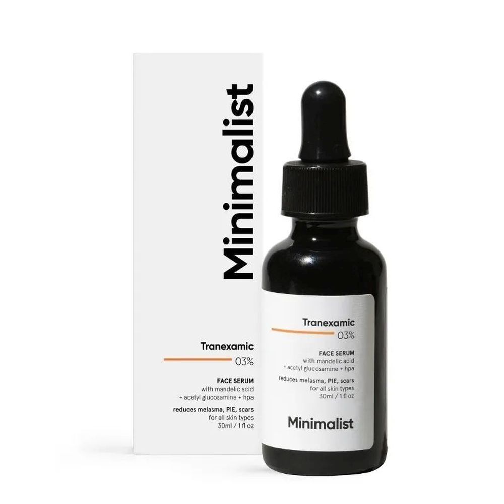 Buy Minimalist 3% Tranexamic Face Serum for Melasma, Post Inflammatory Hyperpigmentation(PIH) or Erythema(PIE) & Acne Scars, 30ml - Purplle