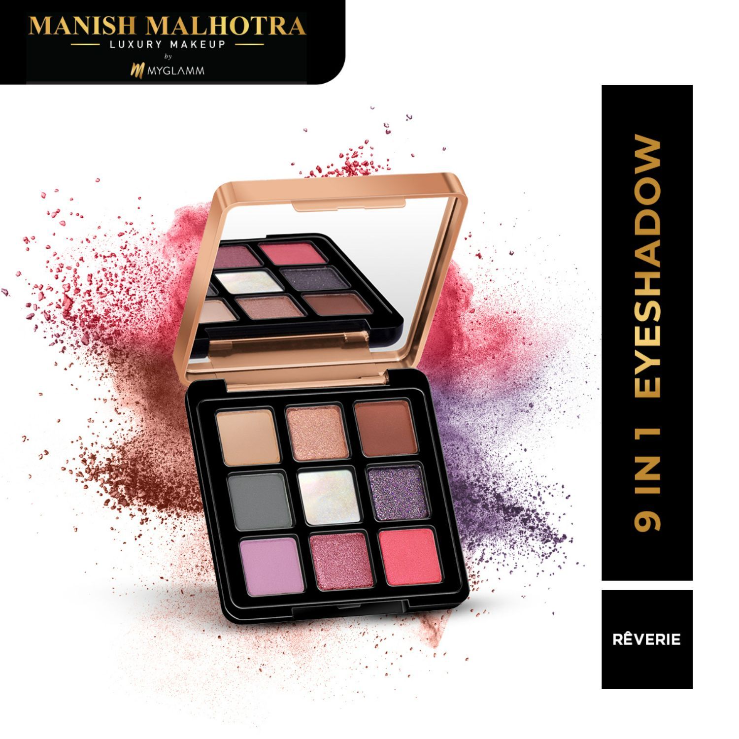 Buy Manish Malhotra Beauty By MyGlamm 9 In 1 Eyeshadow Palette-Reverie-9gm - Purplle