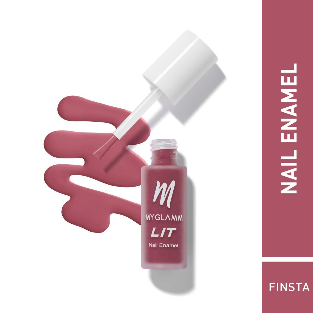 Buy MyGlamm LIT Matte Nail Enamel-Finsta-7ml - Purplle