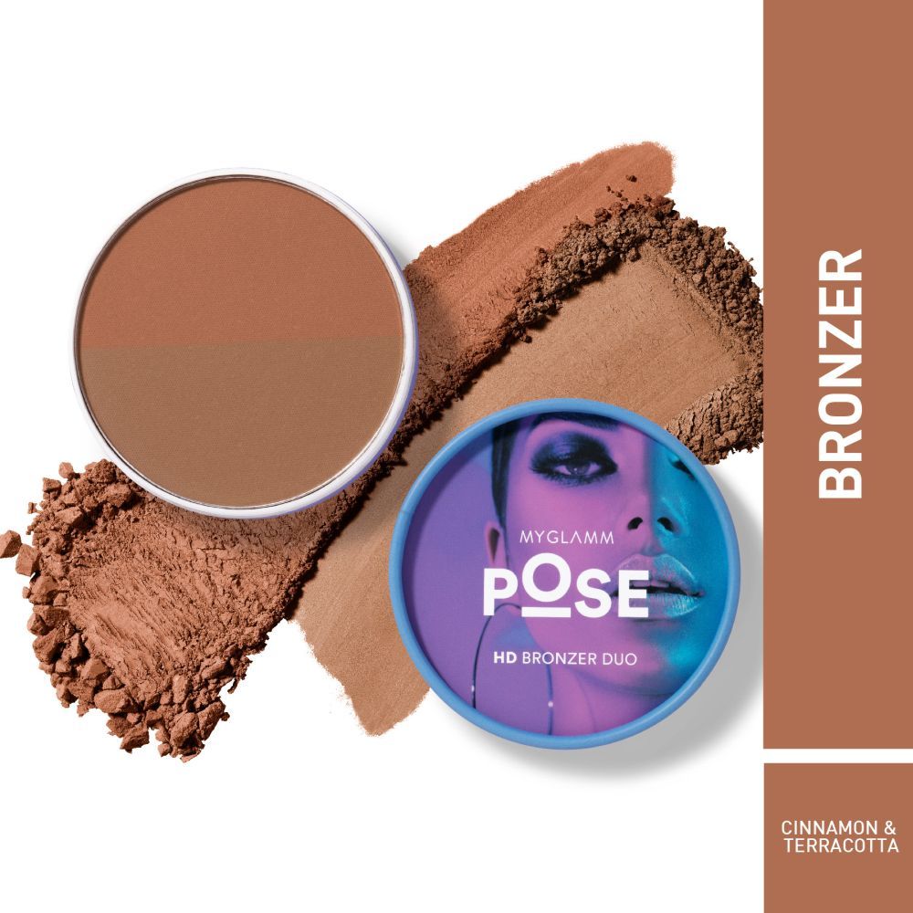 Buy MyGlamm POSE HD Bronzer Duo-Cinnamon | Teracotta-9gm - Purplle