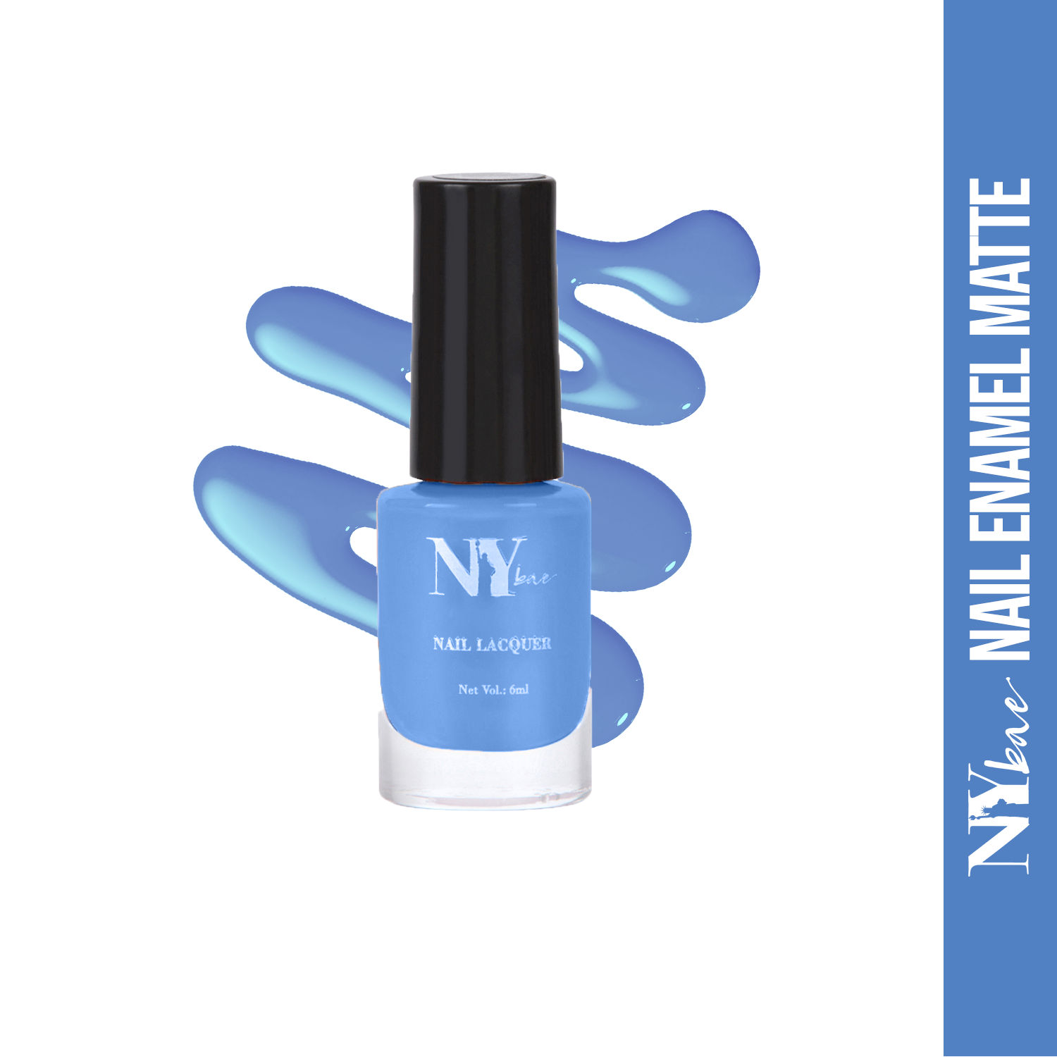 Buy NY Bae Matte Nail Enamel - Blue Strawberry 20 (6 ml) | Blue | Luxe Matte Finish | Highly Pigmented | Chip Resistant | Long lasting | Full Coverage | Streak-free Application | Vegan | Cruelty Free | Non-Toxic - Purplle