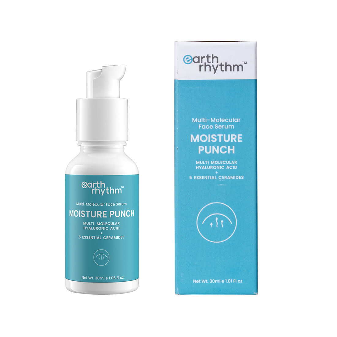 Buy Earth Rhythm Moisture Punch Multi-Molecular Hyaluronic Acid Serum | Repairs & Nourishes Damaged Skin, Hydrates Skin, Locks Moisture | for All Skin Types | Men & Women - 30 ML - Purplle