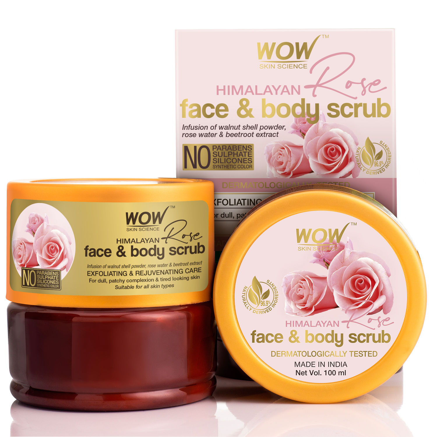 Buy WOW Skin Science Himalayan Rose Face & Body Scrub - 100mL - Purplle