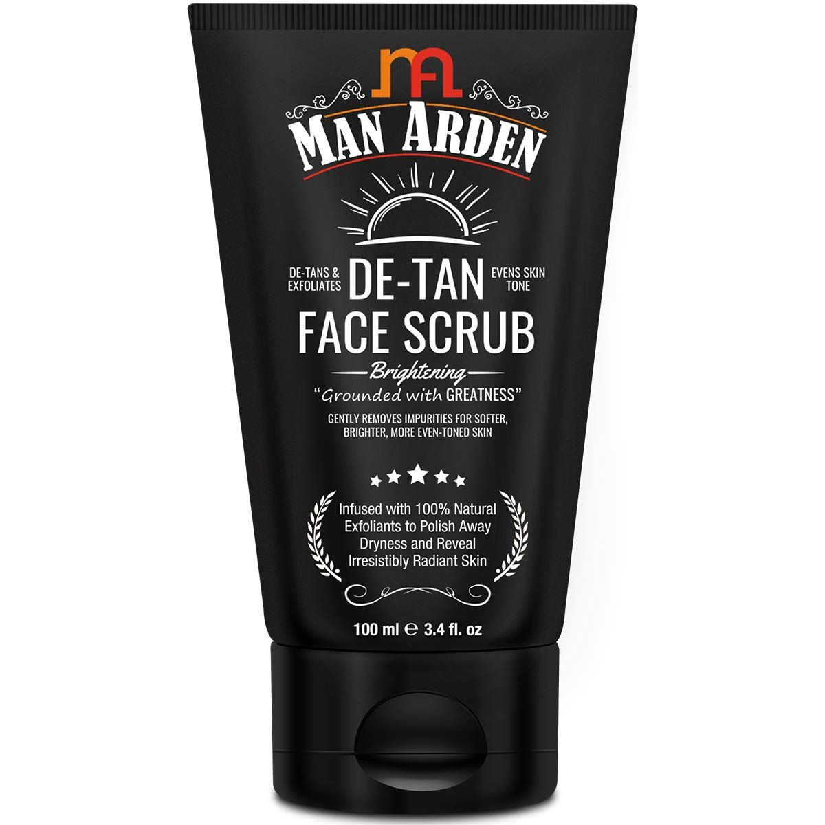 Buy Man Arden De Tan Brightening Face Scrub 100ml - De-Tans & Exfoliates Skin - With Vitamin C - Purplle
