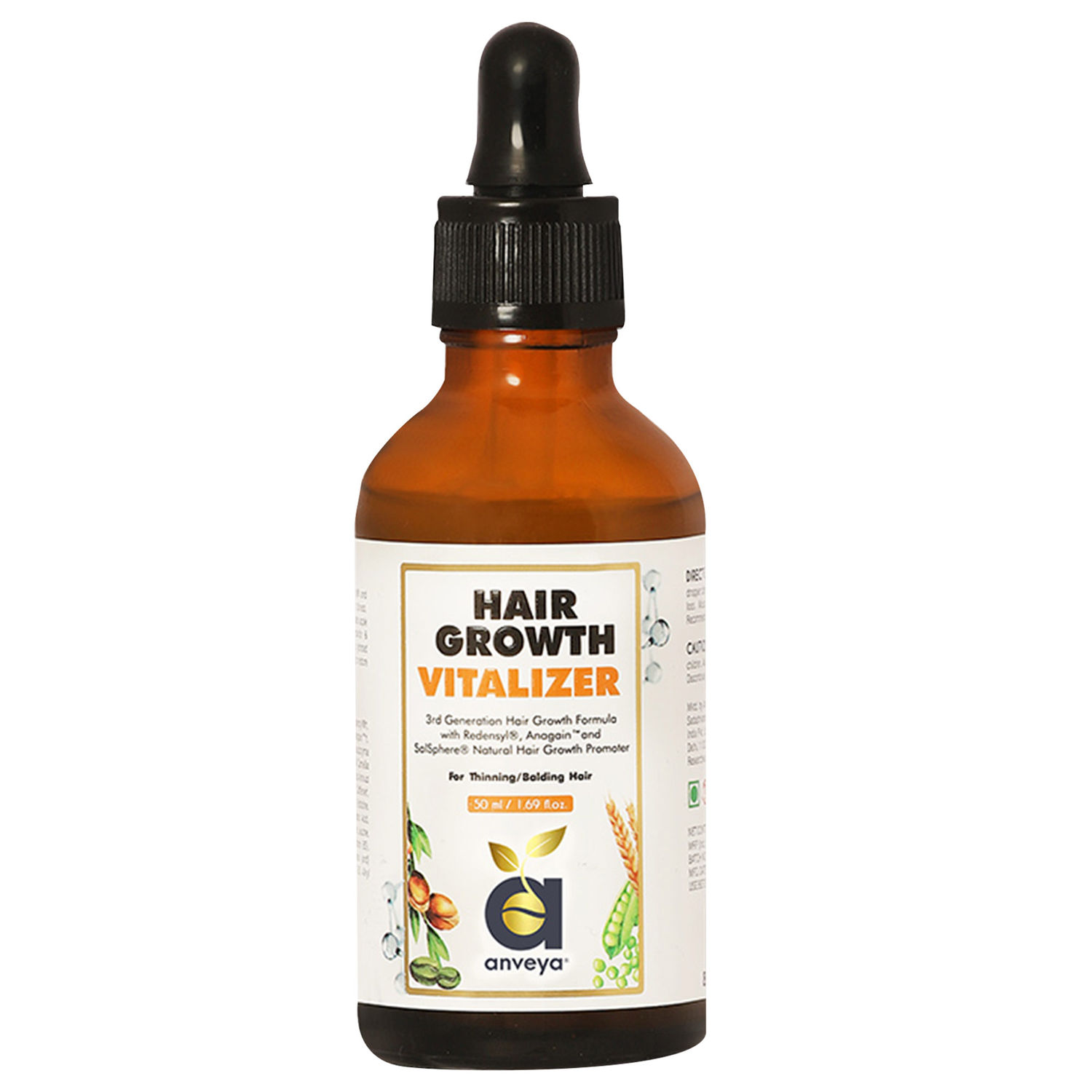 Buy Anveya Hair Growth Vitalizer Serum, 50ml, With Redensyl, Effective For Hair Growth, Hair Loss & Fall - Purplle