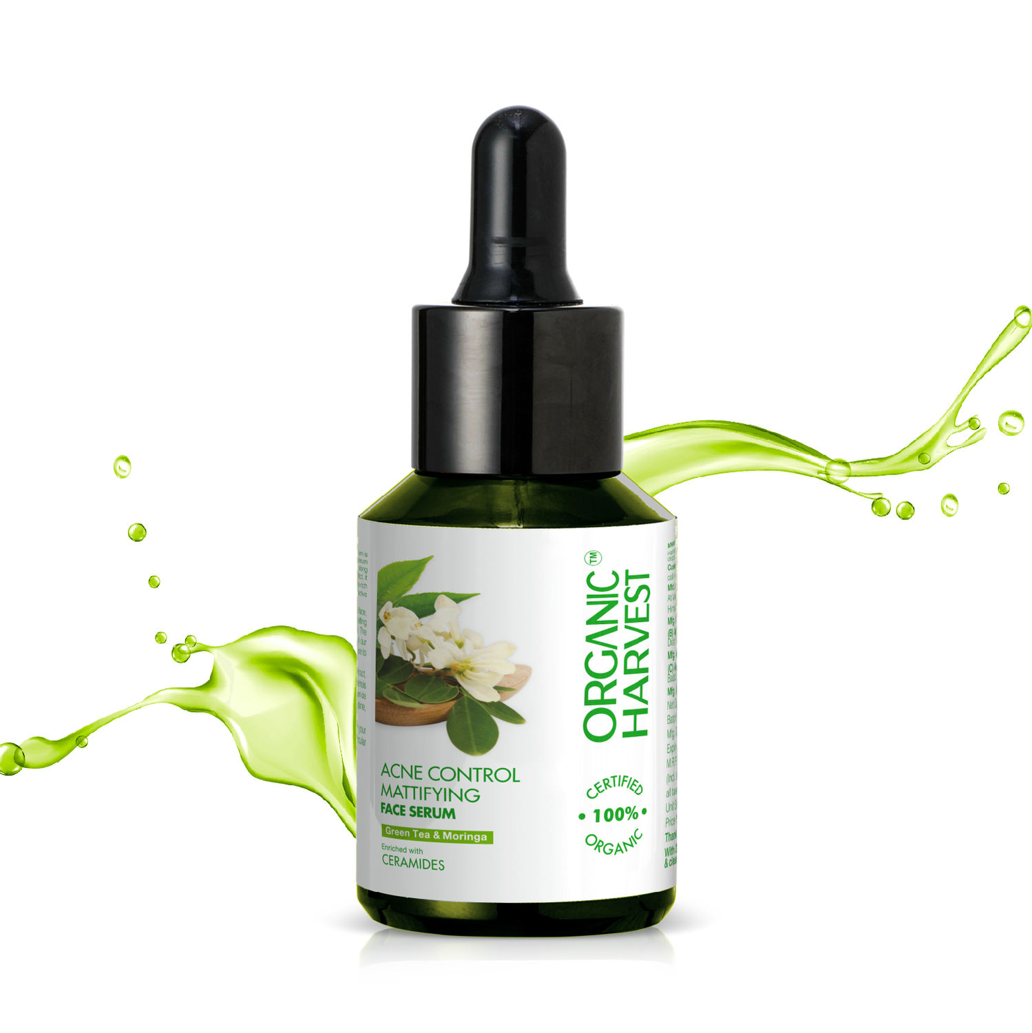 Buy Organic Harvest Vitamin B Organic Face Serum with Niacinamide and Spinach, 30 ml, Suitable for Oily and Combination Skin Types, Removes Appearance of Acne and Pimples - Purplle