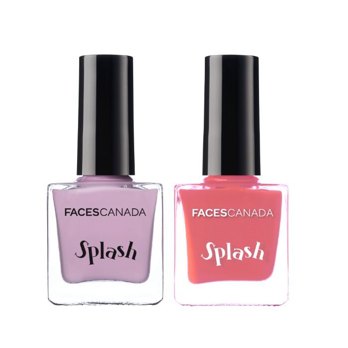 Buy Faces Canada Splash Nail Enamel Viola & Ballerina 18 ml - Purplle