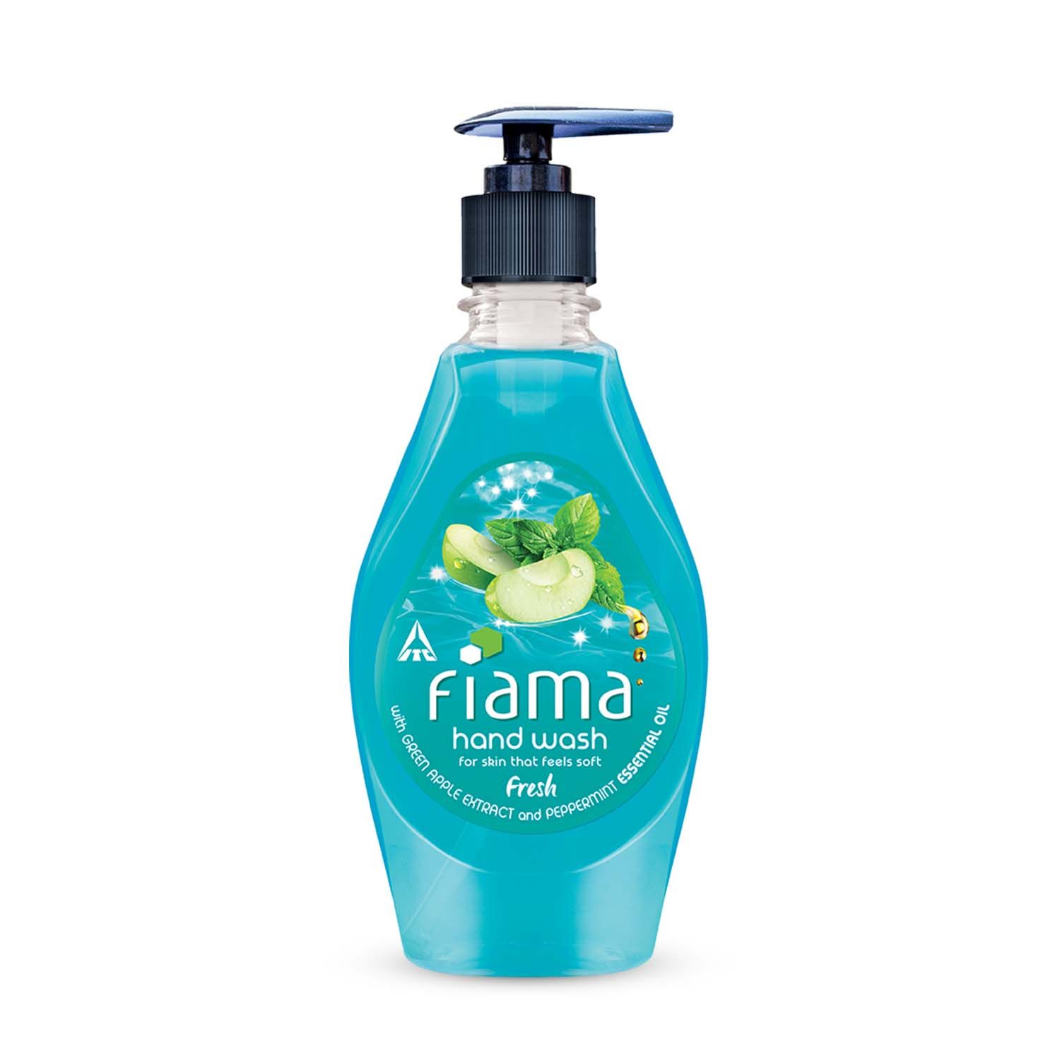 Buy Fiama Fresh Moisturizing hand wash, Peppermint and Green Apple, 400ml - Purplle