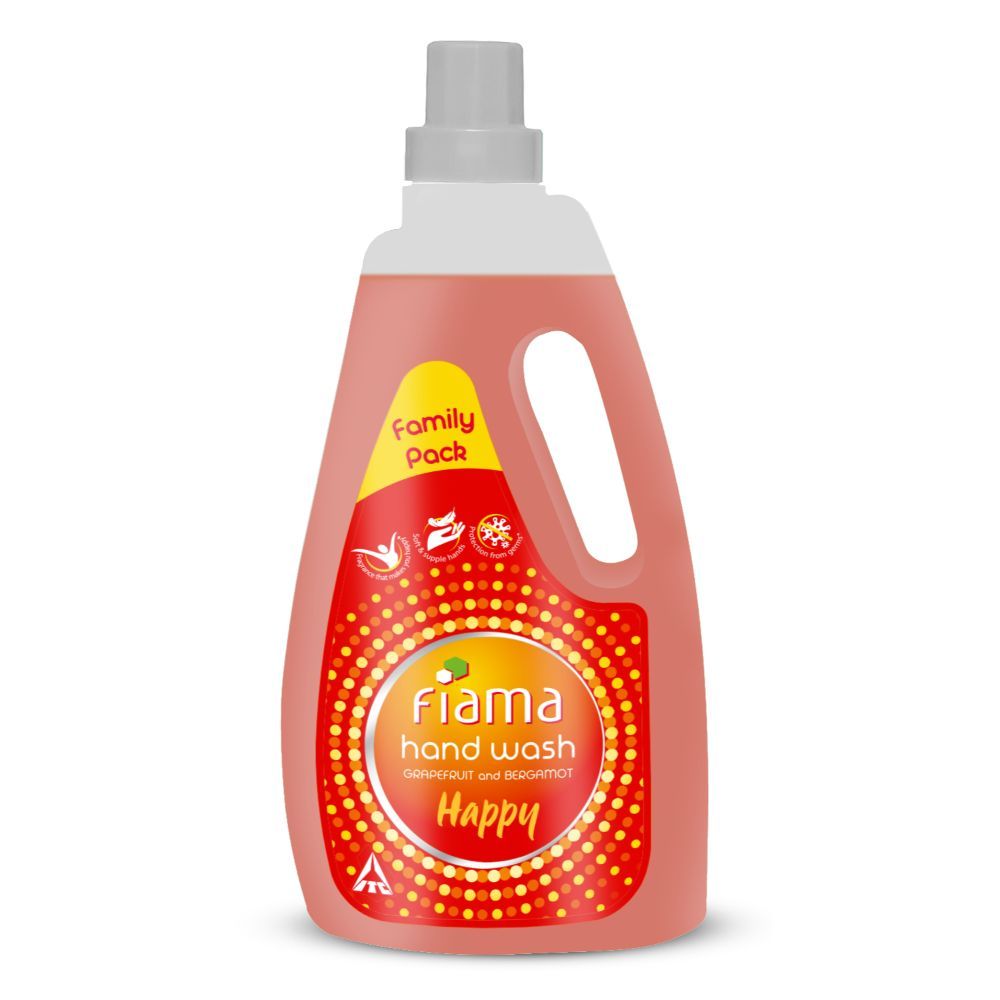 Buy Fiama Happy Moisturising hand wash, Grapefruit and Bergamot, 1000ml refill pack - Purplle