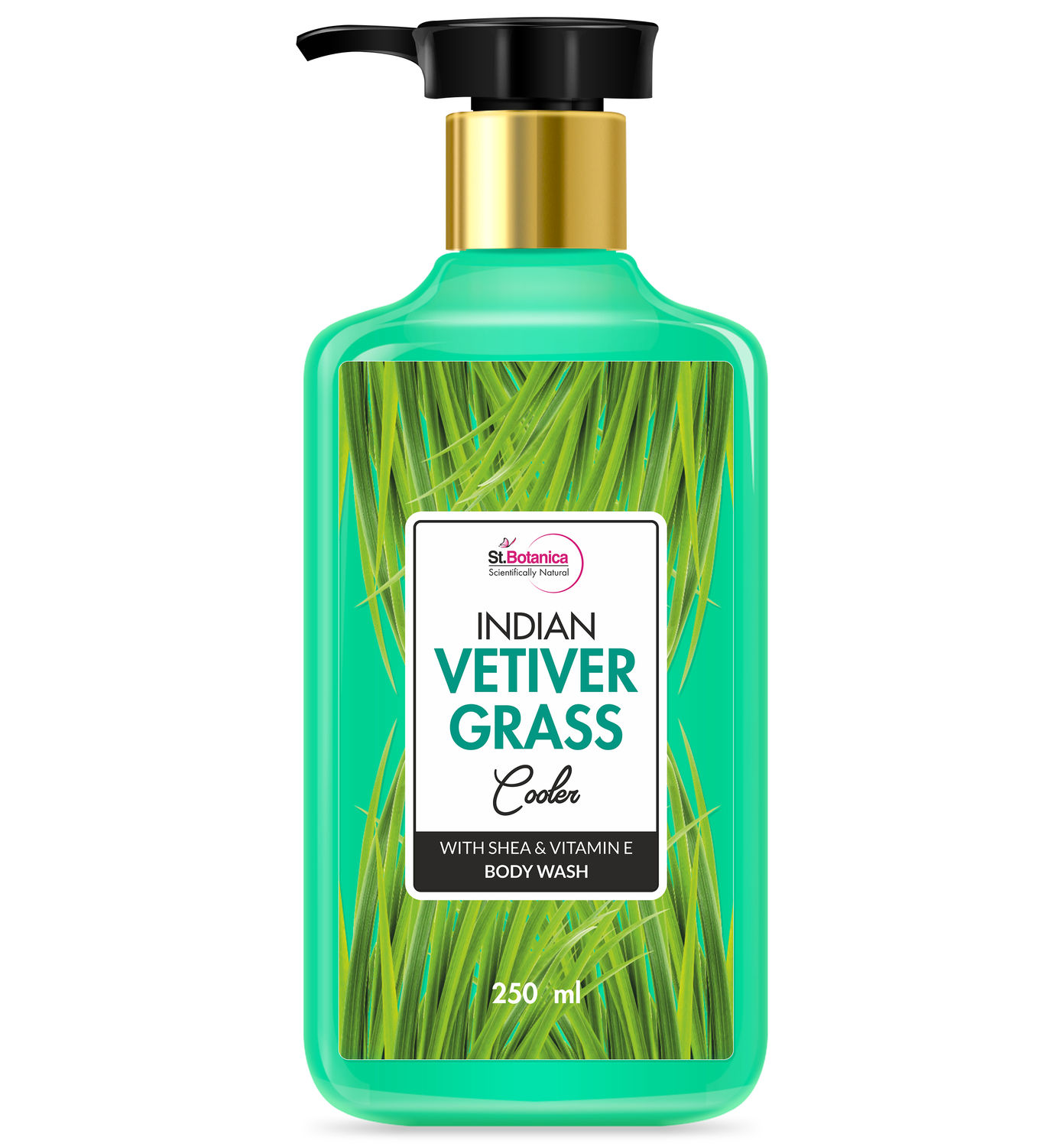 Buy St Botanica Indian Vetiver Grass Cooler Body Wash - With Shea & Vitamin E (Shower Gel), 250 ml - Purplle