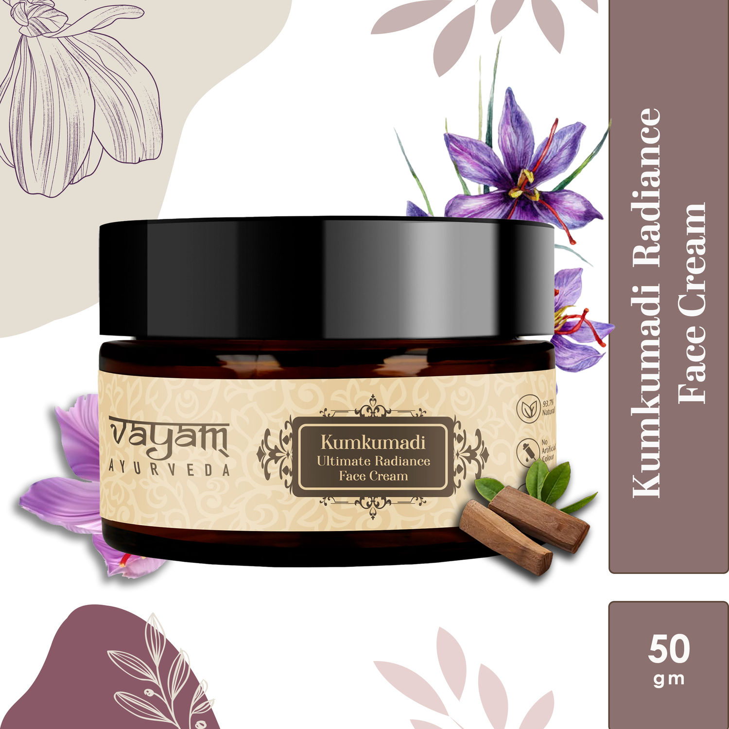 Buy Vayam Ayurveda Kumkumadi Ultimate Radiance Face Cream (50 gm) - Purplle