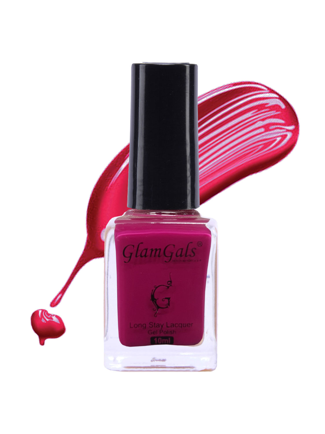 Buy Glamgals Long Stay lacquer,Pastel Nail polish ( Hot Pink )- 10ml "- NP04 - Purplle