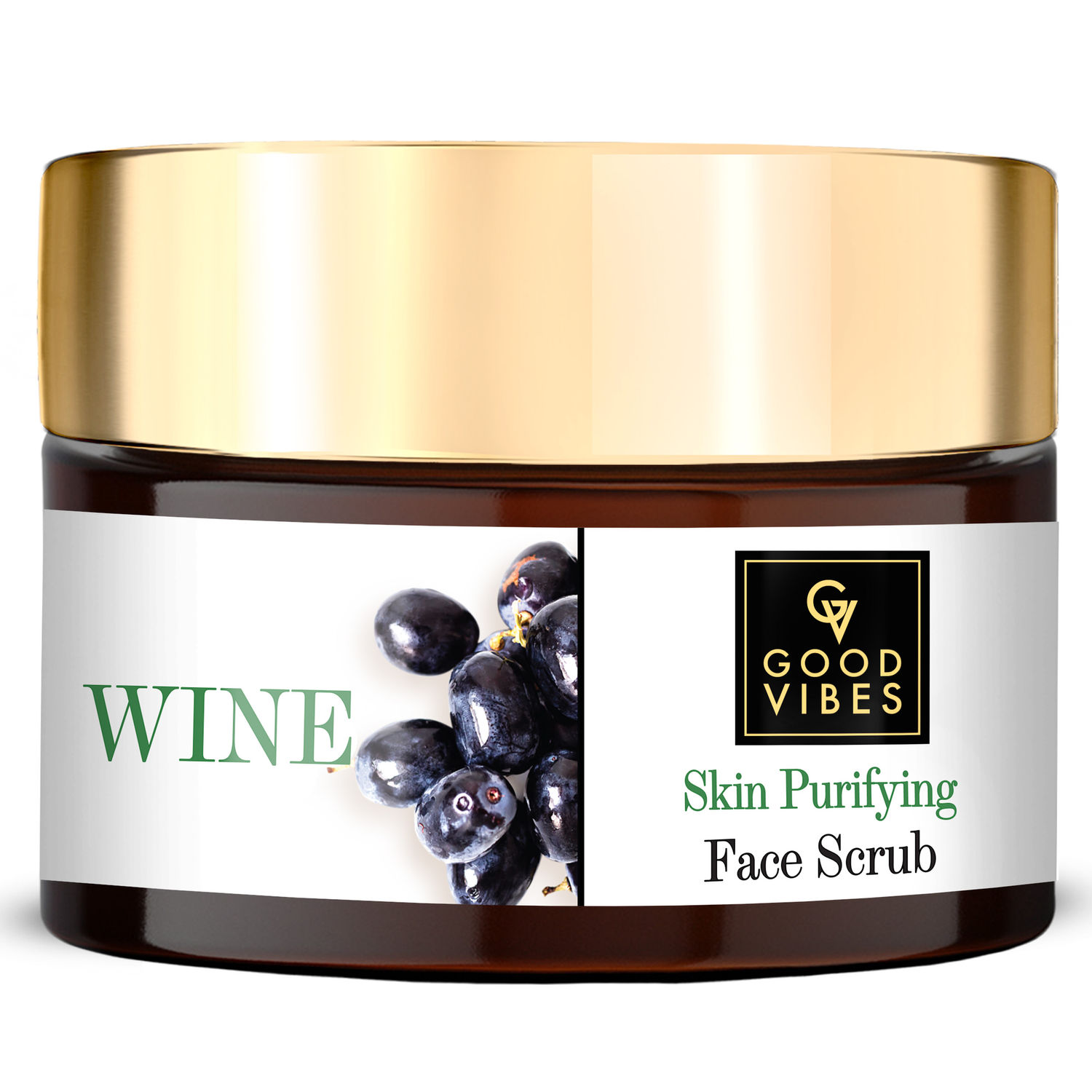 Buy Good Vibes Wine Skin Purifying Face Scrub | Anti-Ageing, Oil Control | No Parabens, No Sulphates, No Mineral Oil, No Animal Testing (50 g) - Purplle
