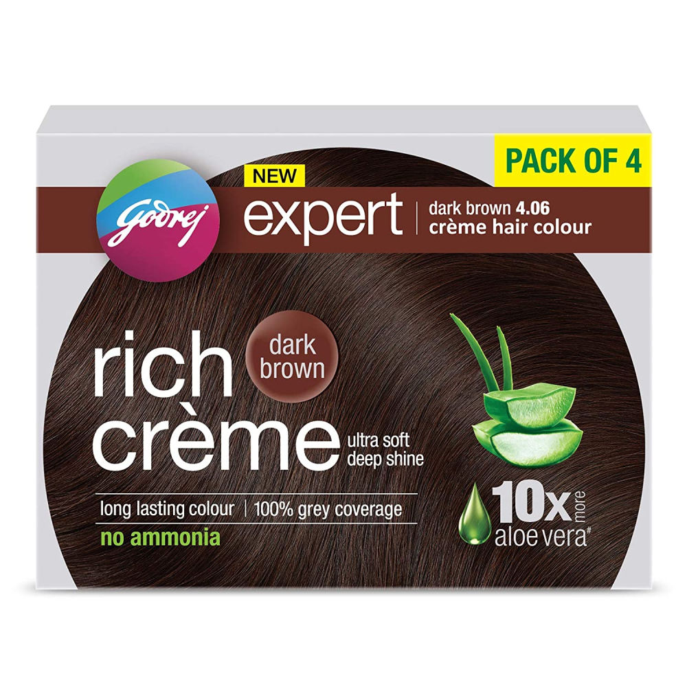 Buy Godrej Expert Creme Dark Brown - Pack of 4 - Purplle