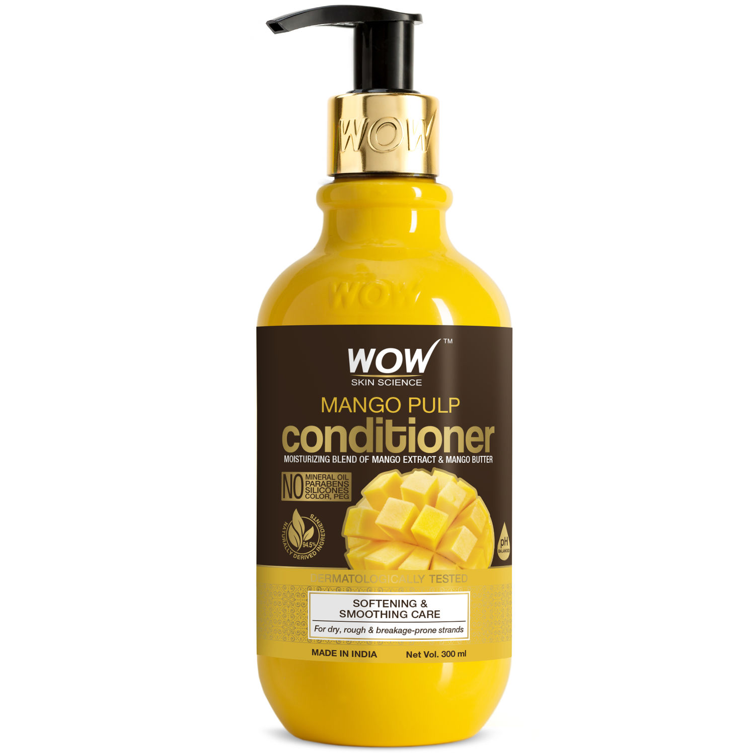 Buy WOW Skin Science Mango Conditioner For Healthy Hair - No Mineral Oil, Parabens, Silicones, Synthetic Color, PEG (300 ml) - Purplle