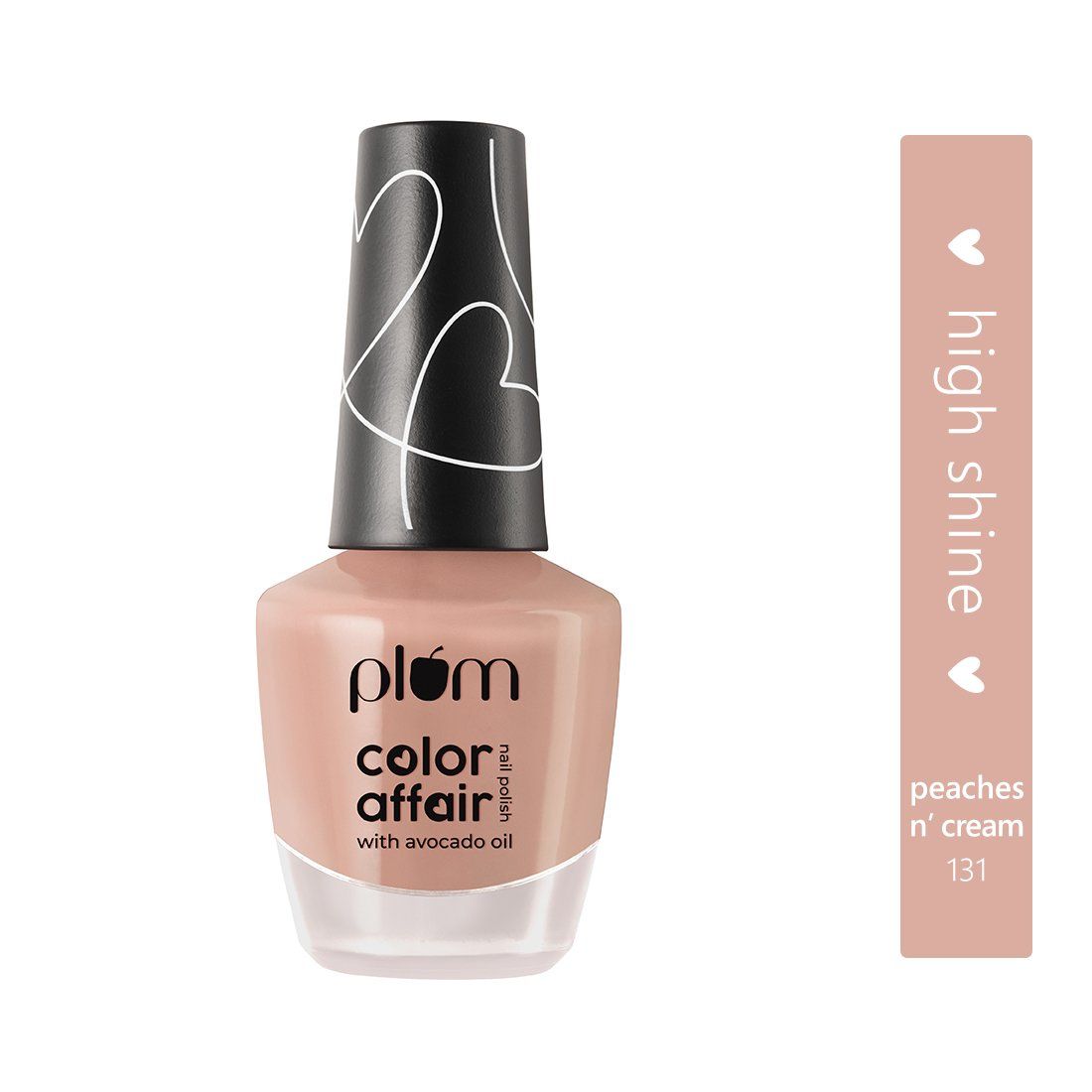Buy Plum Color Affair Nail Polish - Peaches n’ Cream - 131 | 7-Free Formula | High Shine & Plump Finish | 100% Vegan & Cruelty Free - Purplle