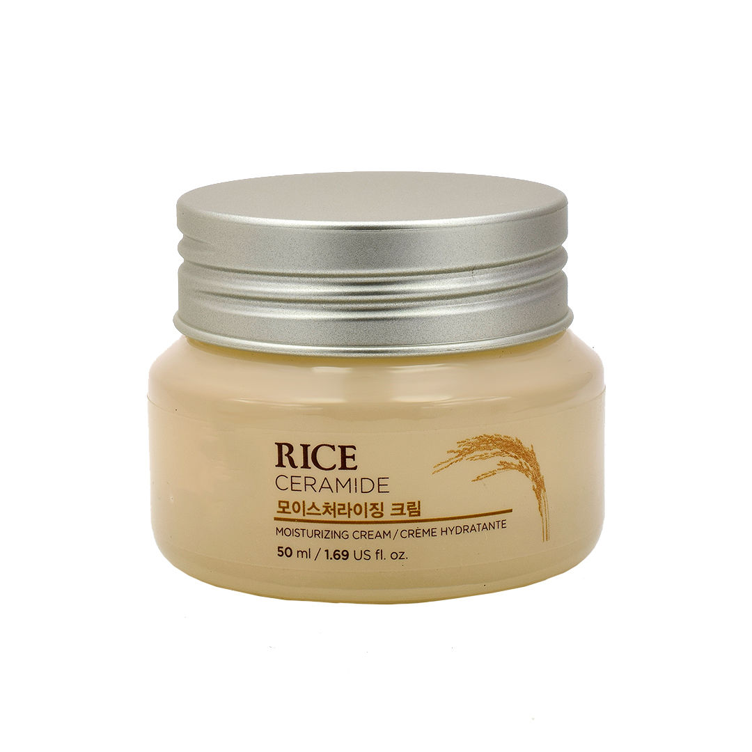 Buy The Face Shop Rice & Ceramide Moisturizing Cream, Moisturizing face cream for for brightening and strengthening the skin barrier 50 ml - Purplle