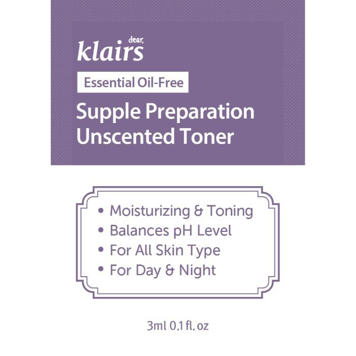 Buy Dear Klairs Supple Preparation Unscented Toner Sample (3 ml) - Purplle