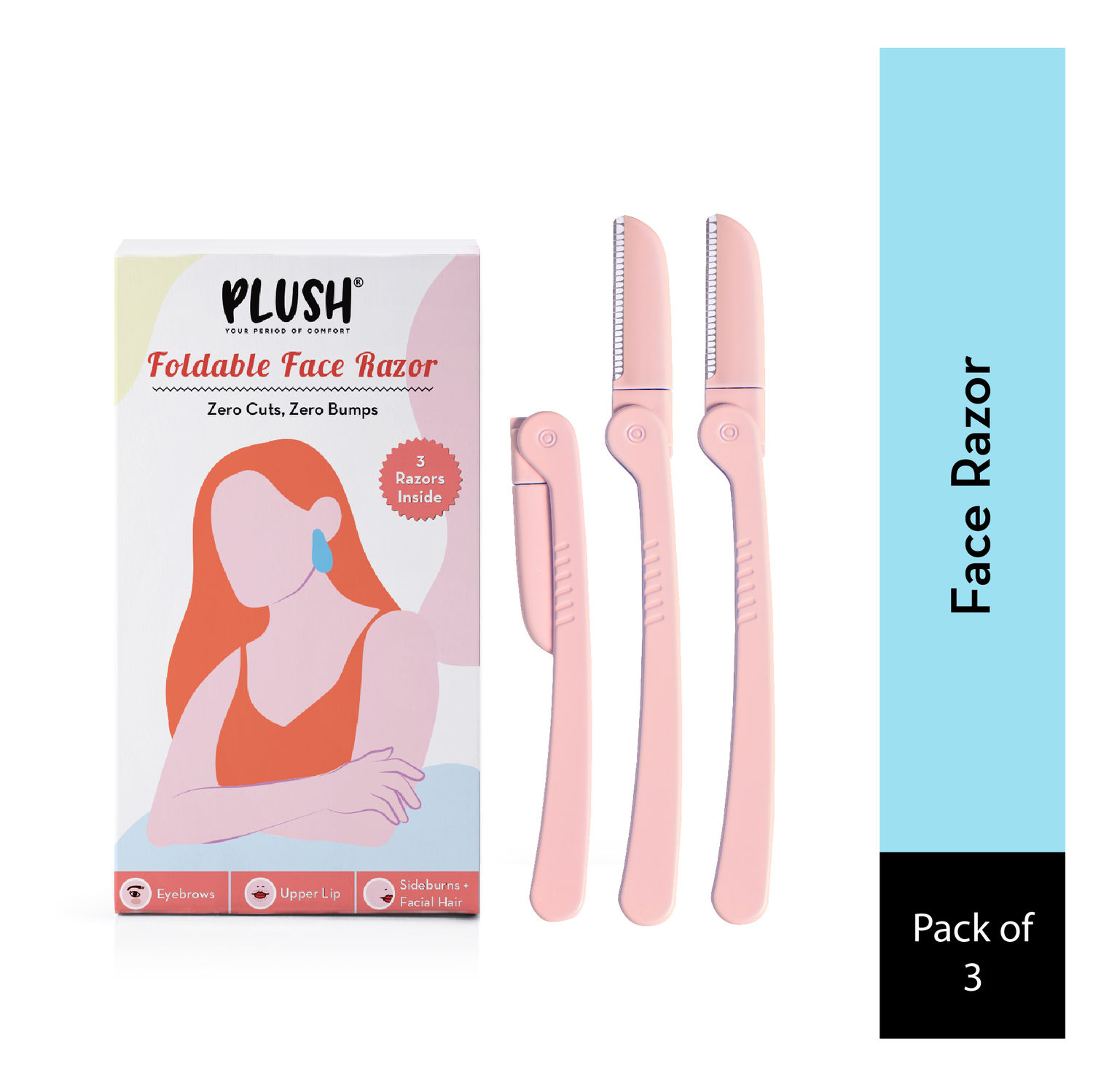 Buy Plush Foldable Face Razors - Purplle