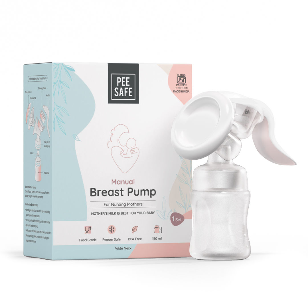 Buy Pee Safe Manual Breast Pump For Nursing Mothers | With 150ml Container - Purplle