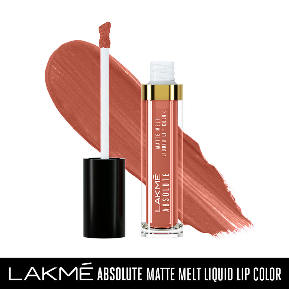 Buy Lakme Absolute Matte Melt Liquid Lip Color, Peach Rose, 6 ml - Purplle