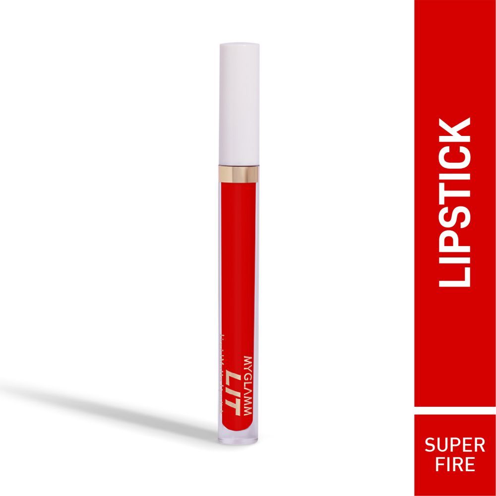Buy MyGlamm LIT Liquid Matte Lipstick-Super Fire (3 ml) - Purplle