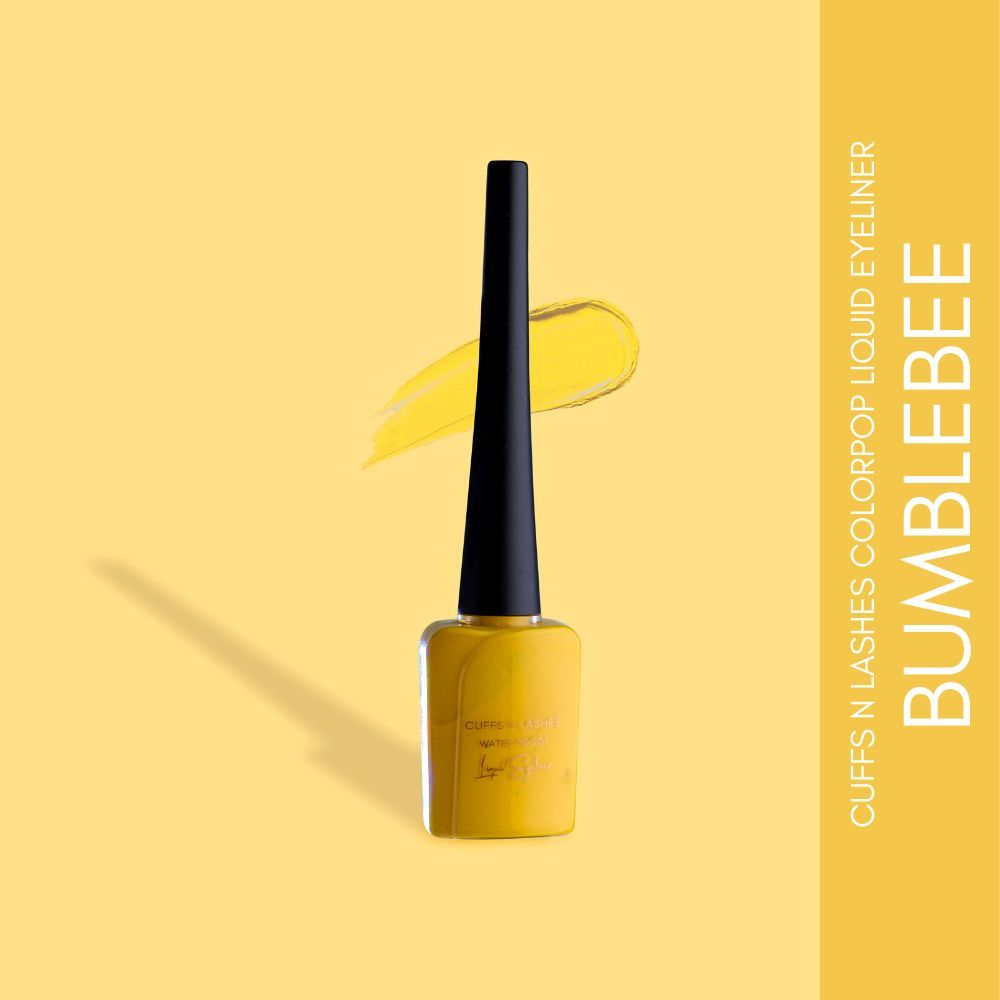 Buy Cuffs N Lashes Color Pop Eyeliner, Yellow, Bumblebee - Purplle