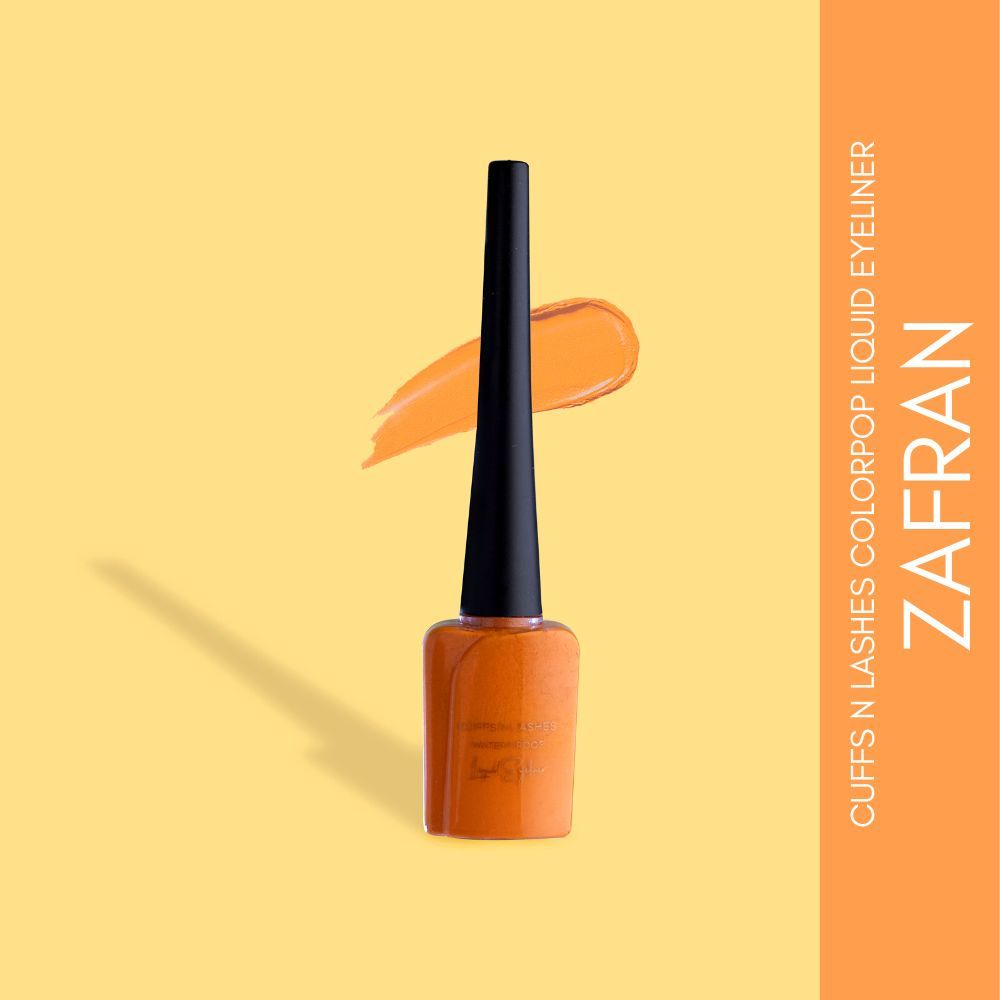 Buy Cuffs N Lashes Color Pop Eyeliner, Orange, Zafran - Purplle