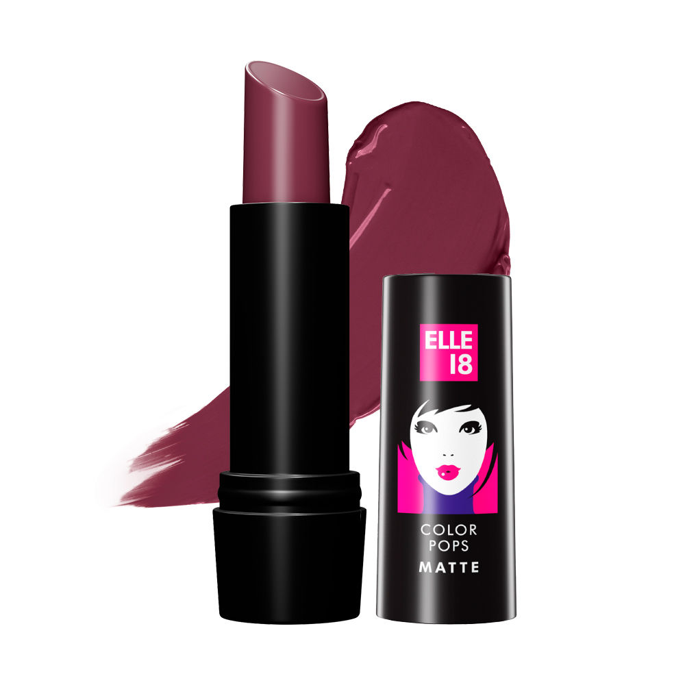 Buy Elle 18 Color Pop Matte Lip Color, W14, Berry Tea, 4.3 g - Purplle