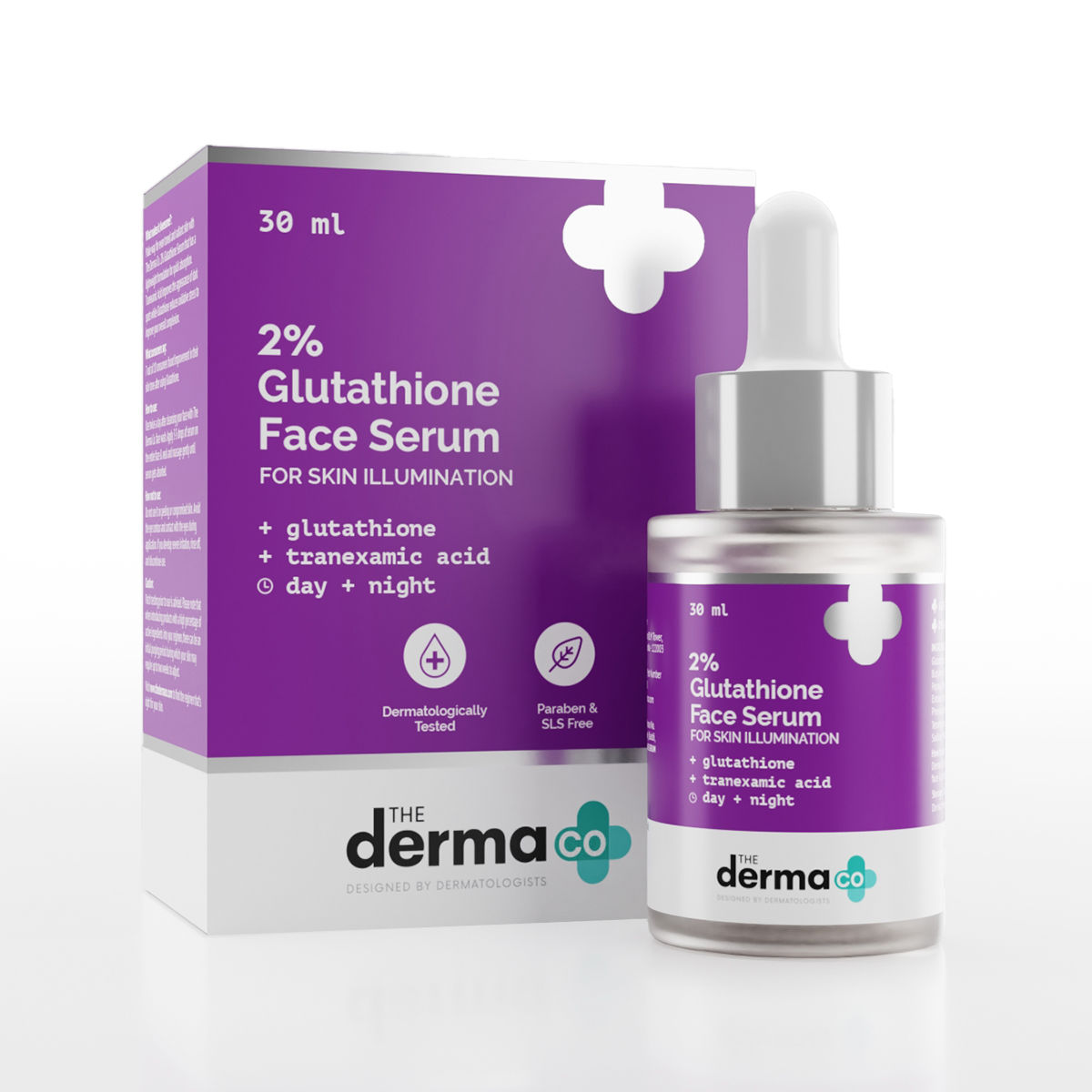 Buy The Derma co.2% Glutathione Face Serum With Glutathione and Tranexamic Acid For Skin Illumination (30 ml) - Purplle