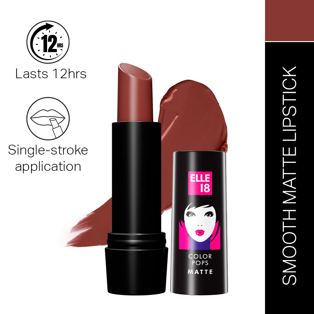 Buy Elle 18 Color Pop Matte Lip Color, B3, Rust Sienna, 4.3 g - Purplle