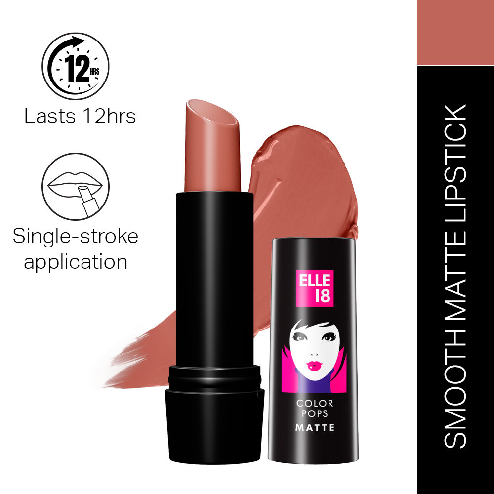 Buy Elle 18 Color Pop Matte Lip Color, P25, Rose Nude, 4.3 g - Purplle