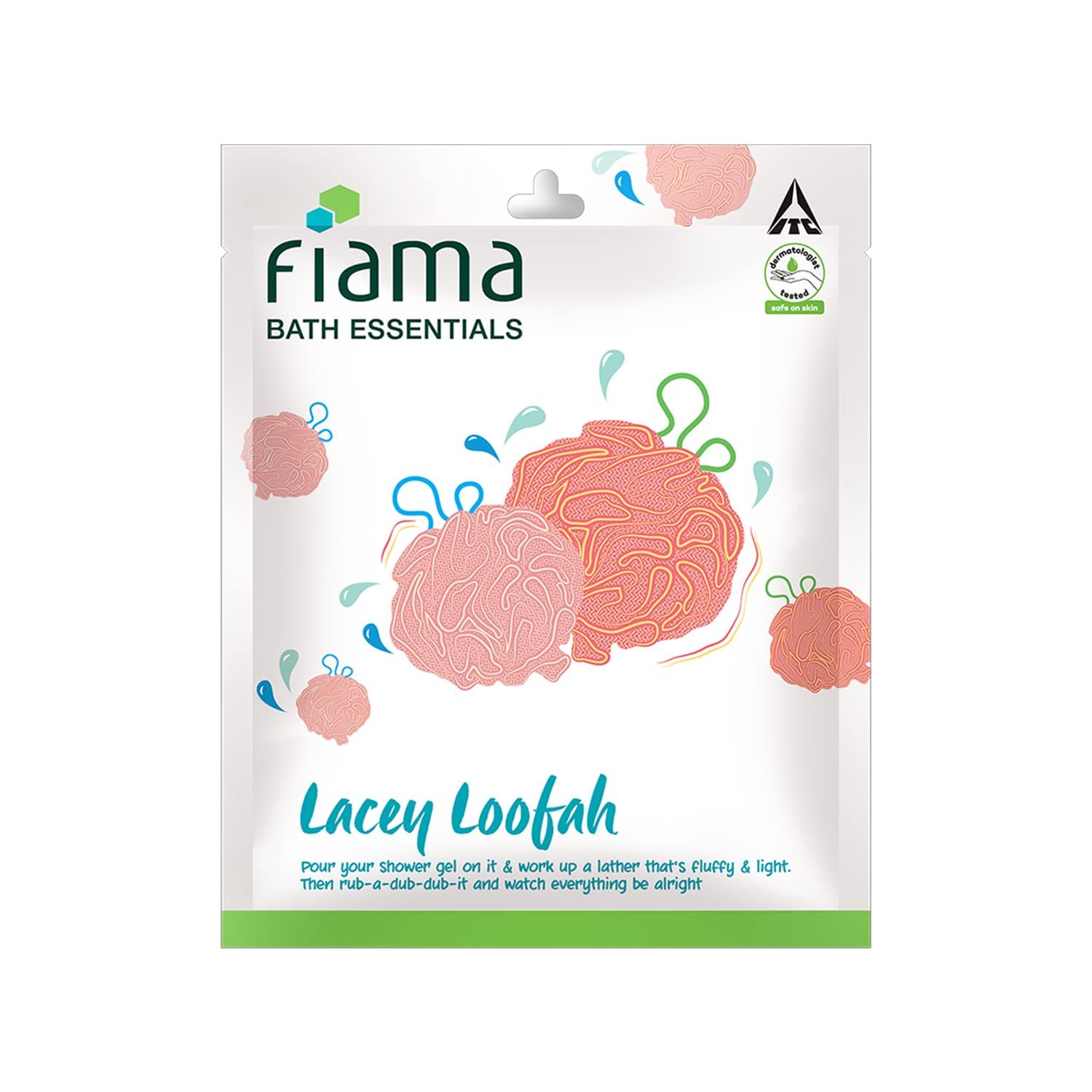 Buy Fiama Bath Essential Lacey Loofah, Pack of 1 - Purplle