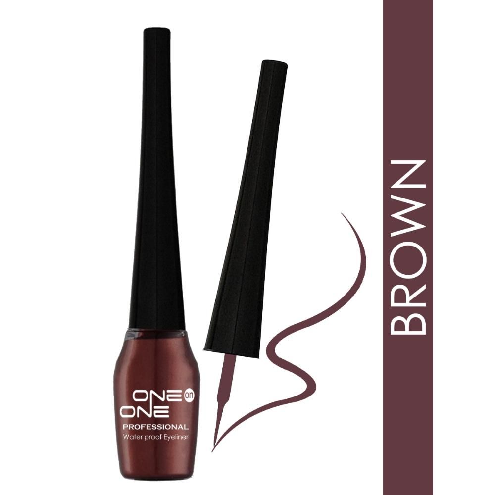 Buy ONE on ONE Waterproof Eyeliner, Brown (5 ml) - Purplle