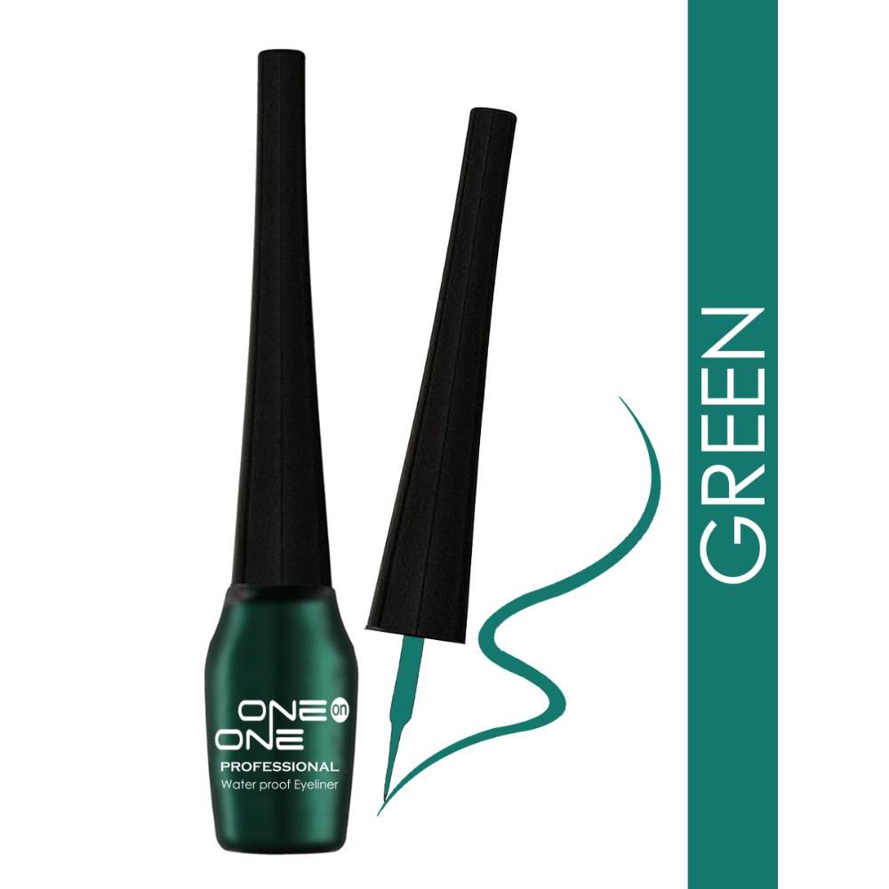 Buy ONE on ONE Waterproof Eyeliner, Green (5 ml) - Purplle