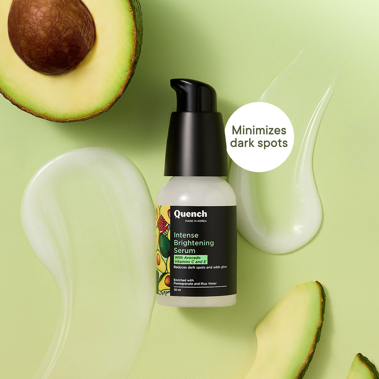 Buy Quench 2% Niacinamide Serum For Intense Brightening With Avocado & Bakuchiol, Reduces Pigmentation - 30ml - Purplle