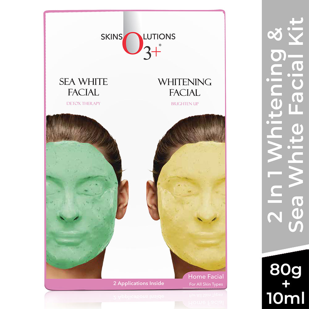 Buy O3+ 2 In 1 Whitening & Sea White Facial Kit With Peel Off Mask - Purplle