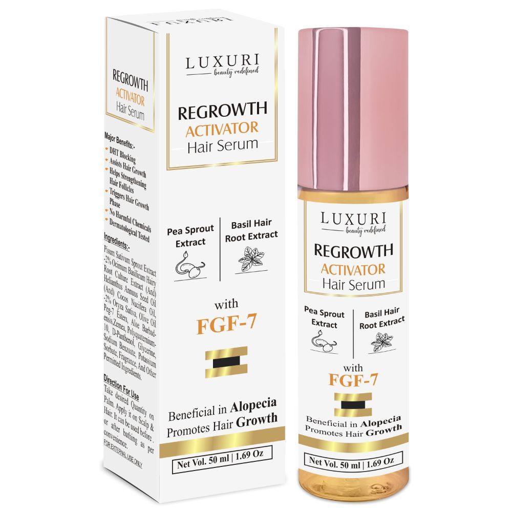 Buy LUXURI Hair Strengthening Serum, Hair Growth Activator With FGF-7- Boosts Hair Growth, Revitalizing, Beneficial in Alopecia - (50ml) - Purplle