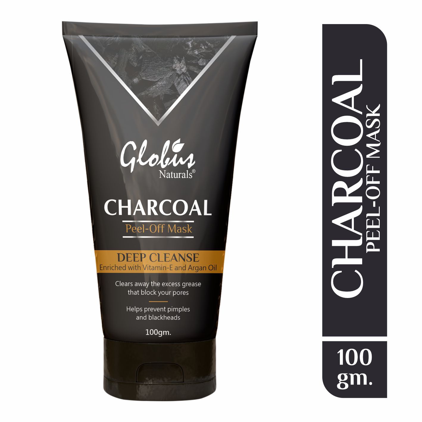 Buy Globus Naturals Charcoal Peel Off Mask Enriched With Vitamin-E And Argan Oil (100 G) - Purplle