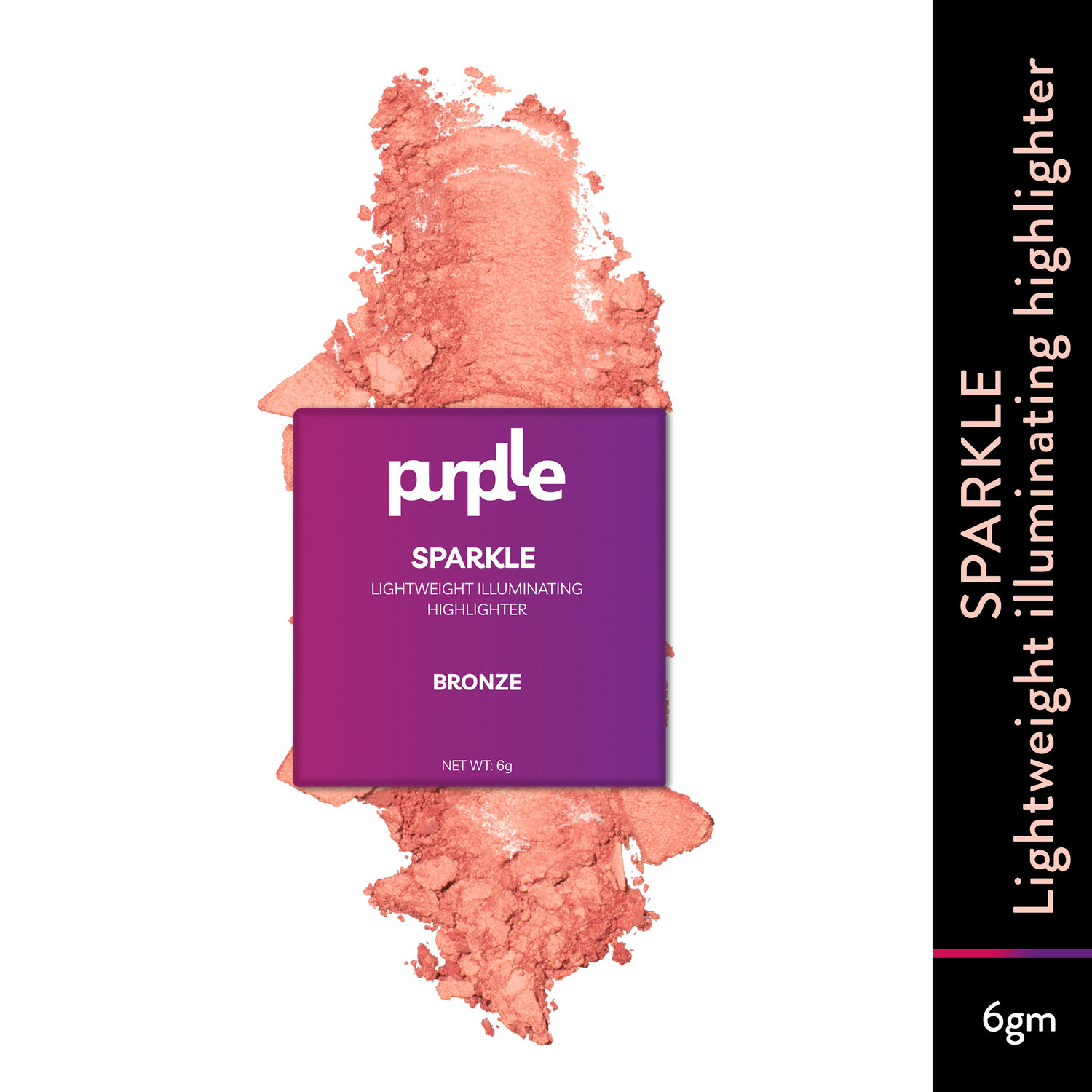 Buy Purplle Sparkle Lightweight Illuminating Highlighter - Bronze | Ultra Shimmery| High Pigmentation | Lifts Face | Blendable | Long Lasting (6gm) - Purplle