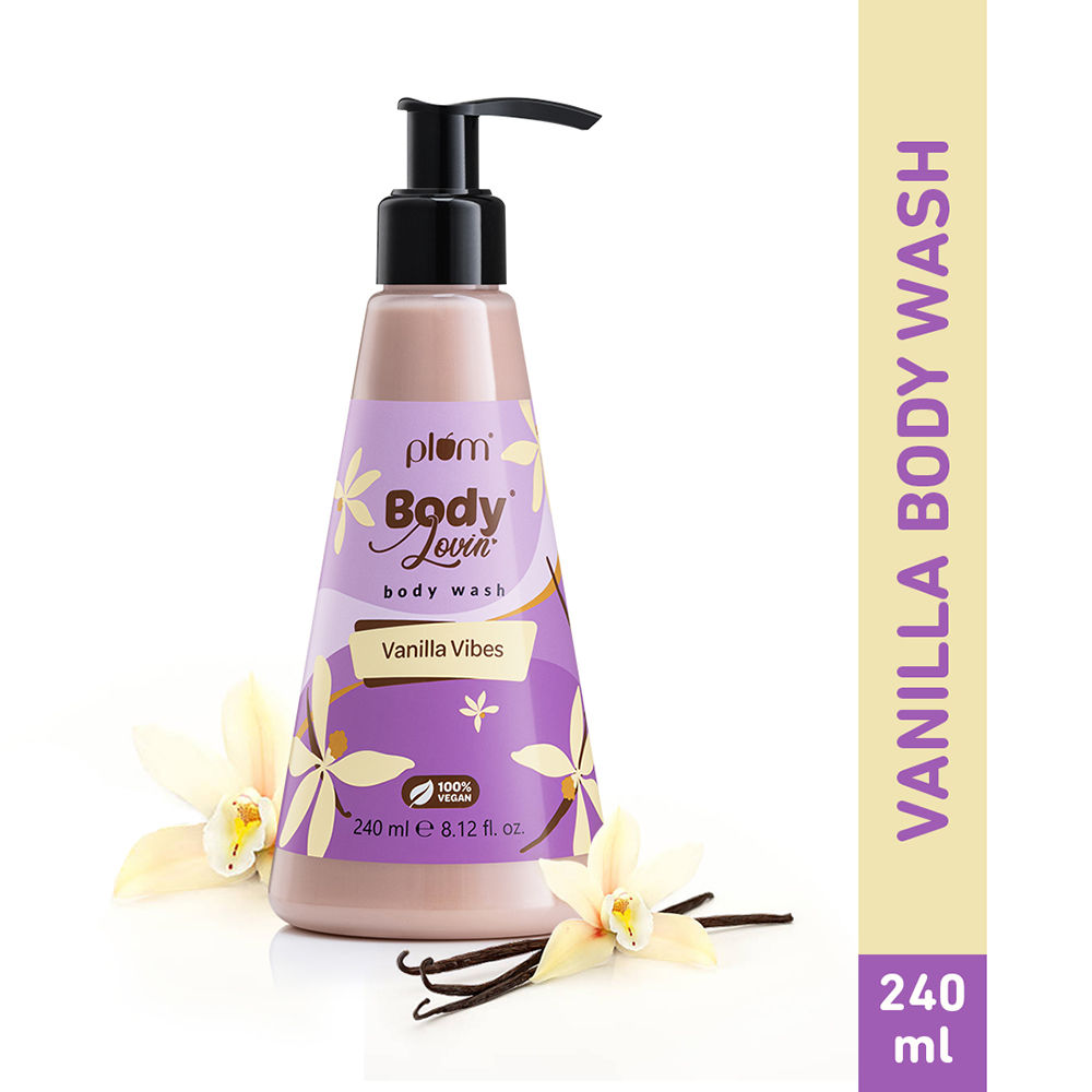 Buy Plum BodyLovin' Vanilla Vibes Body Wash | SLS-Free Creamy Body Wash For Women | Warm Vanilla Fragrance for Soft & Smooth Skin | Aloe-Infused Nourishing Shower Gel For All Skin Types (240 ml) - Purplle