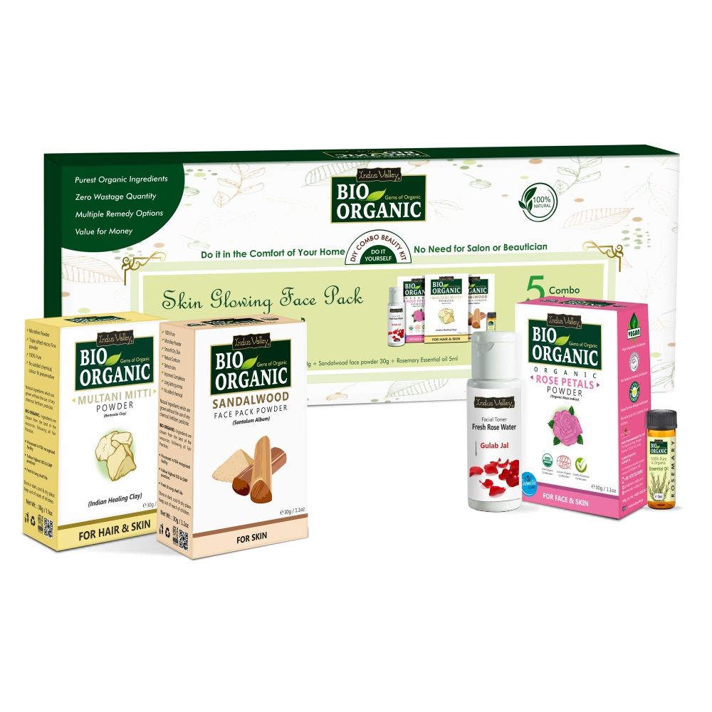 Buy Indus Valley Bio Organic Skin Glowing Face Pack DIY Kit - Purplle