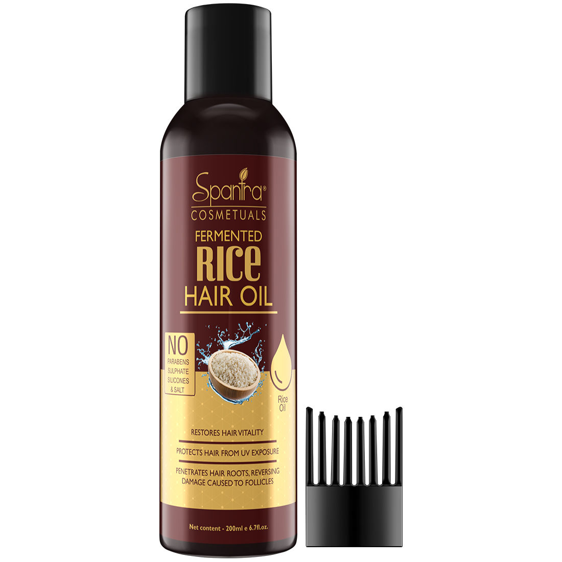 Buy Spantra Rice Hair Oil with Applicator, 200ml - Purplle